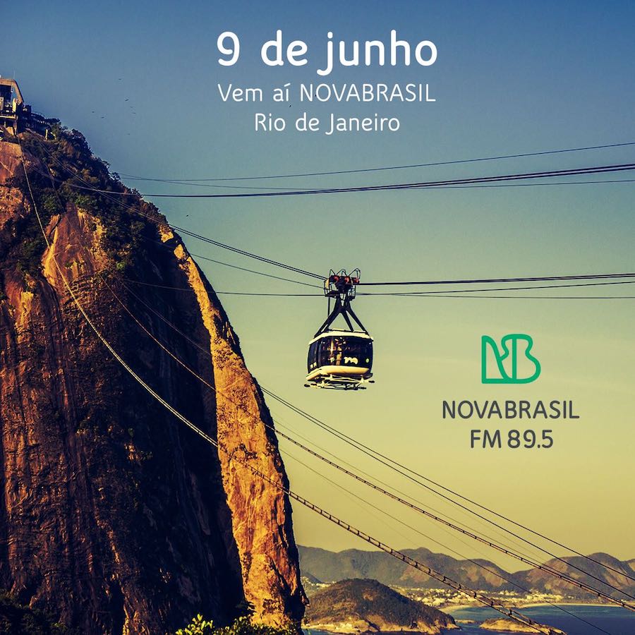 Banner de divulgao da reestreia da Nova Brasil FM em 9 de junho de 2018